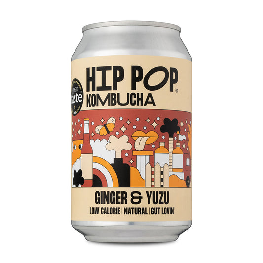 Hip Pop - Ginger & Yuzu Kombucha Cans