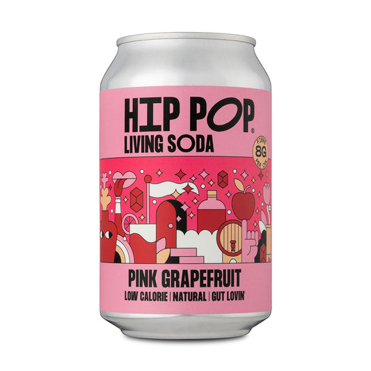 Hip Pop - Pink Grapefruit Living Soda Cans