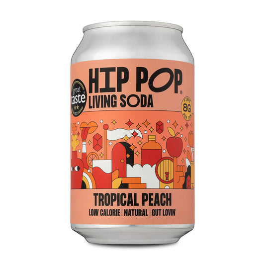 Hip Pop - Tropical Peach Living Soda Cans