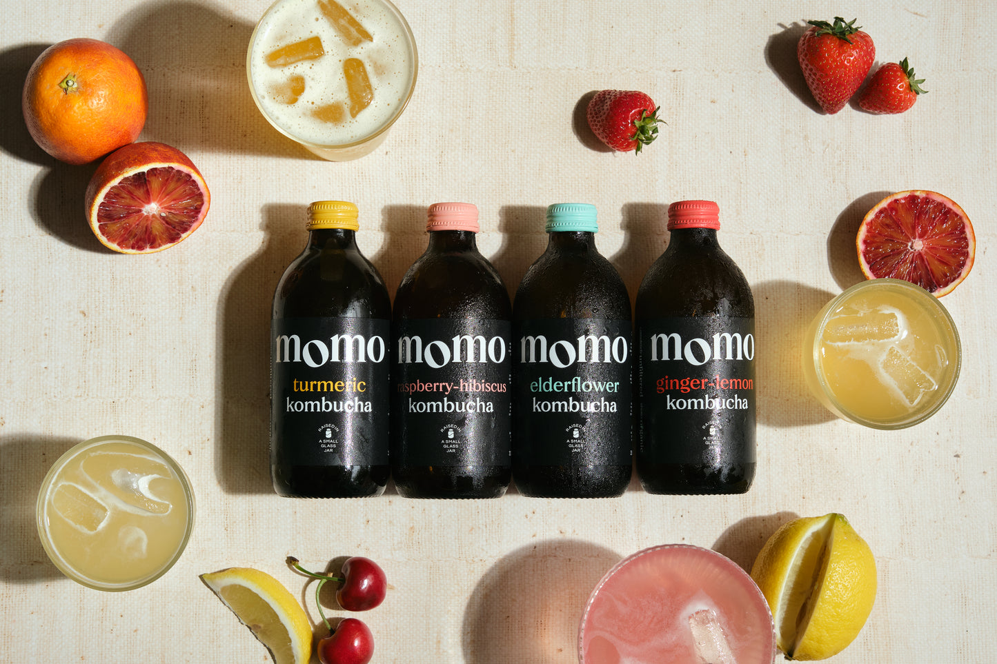 Momo Kombucha - Organic Raspberry-Hibiscus Kombucha