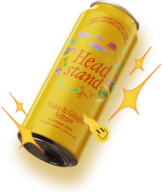 New Headstand - Coffee Leaf Seltzer Yuzu & Ginger