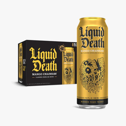 Liquid Death - Sparkling Mountain Water - Mango Chainsaw (12 x 500ml)