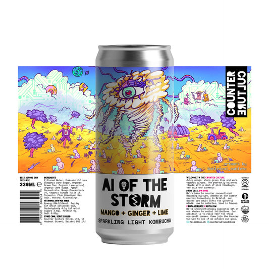 Counter Culture - AI of the Storm // Mango + Ginger + Lime Sparkling Light Kombucha