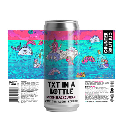 Counter Culture - TXT in a Bottle // Spiced Blackcurrant Sparkling Light Kombucha