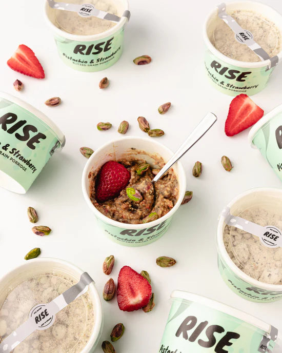 RISE - Pistachio & Strawberry Blitzed Grain Porridge (8x68g)