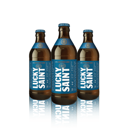 Lucky Saint- Unfiltered Alcohol Free Lager // Stores Supply // Lucky Saint