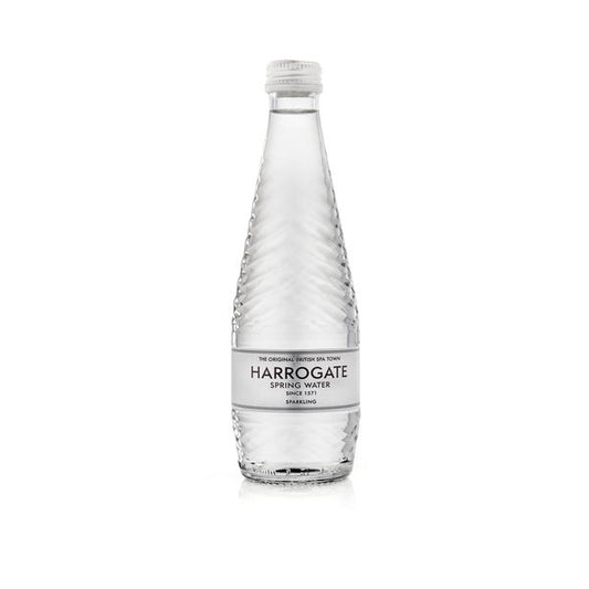 Harrogate Water - Small Glass Sparkling (24 x 330ml) // Stores Supply // thirsty planet