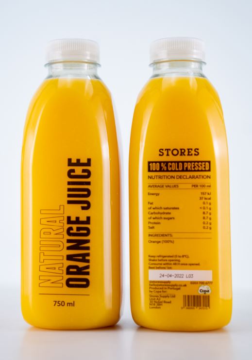 Bottled 2024 orange juice