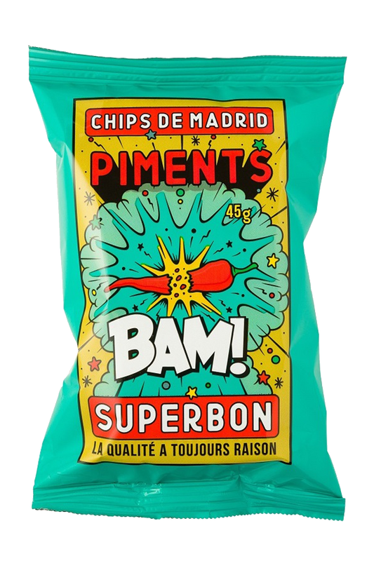 Super Bon Chips - Piments - 36 Packs // Stores Supply // SuperBon